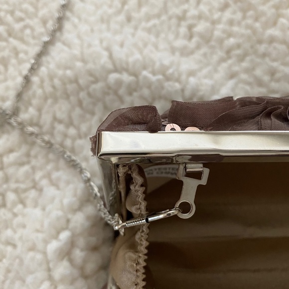 Sequin Design w/ Flowers Clutch - Picture 6 of 6